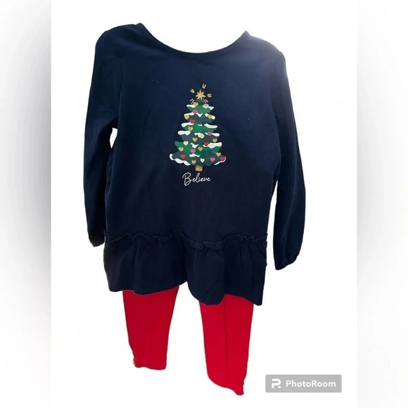 ⭐️ NWT ⭐️ Crown and Ivy Kids Christmas Quilted Vest, Shirt and Pants Set Size 2t - Picture 1 of 10
